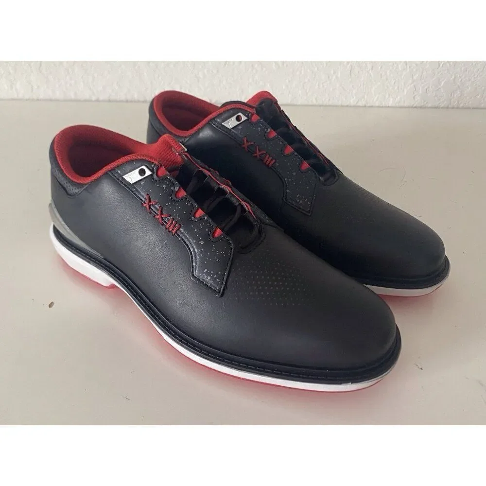 Men’s Sz 8 Nike Air Jordan ADG 5 Low Spikeless‎ Golf Shoe Black Red FQ7874-001